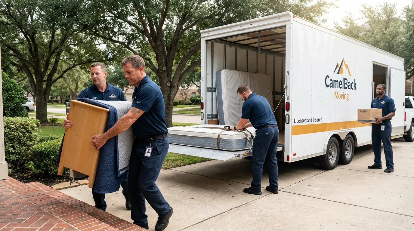 Crew loading residential truck for cross-state move from Sandusky, OH